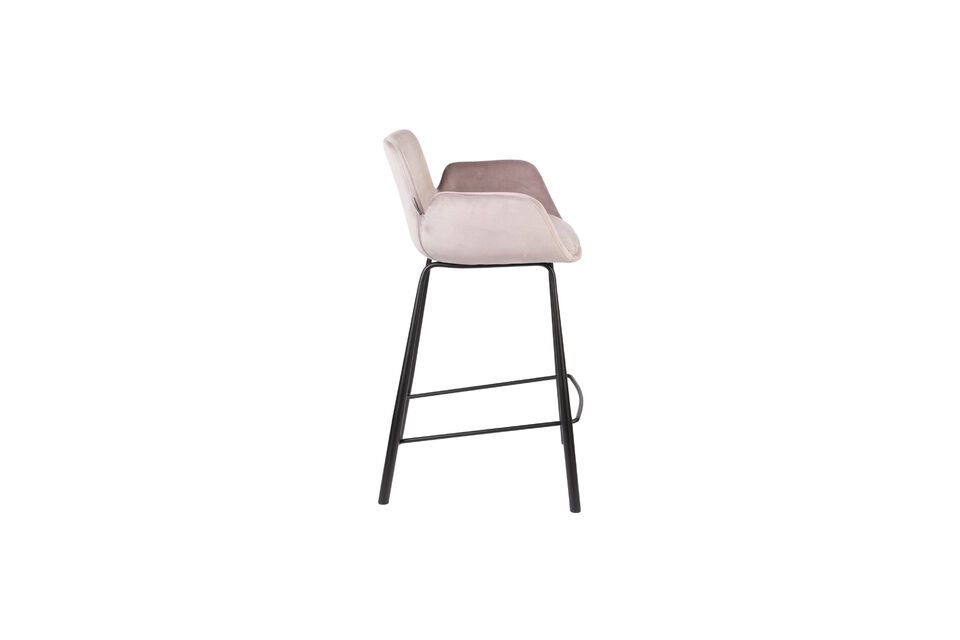 Silla de terciopelo rosa Brit - 5