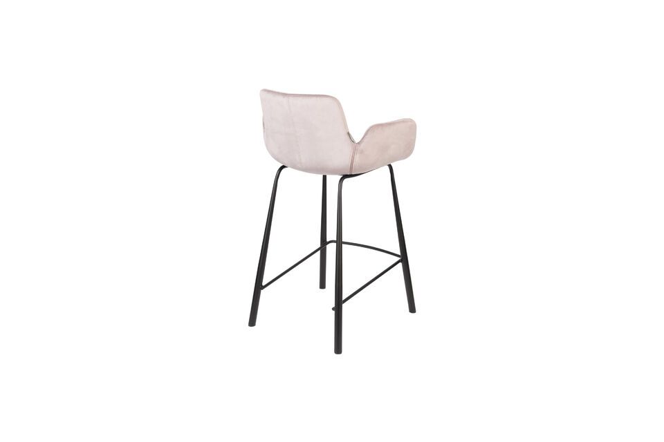 Silla de terciopelo rosa Brit - 6