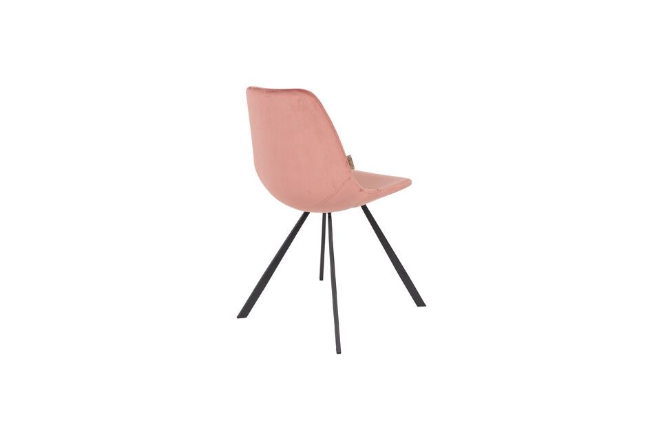 Silla de terciopelo rosa Franky - 6