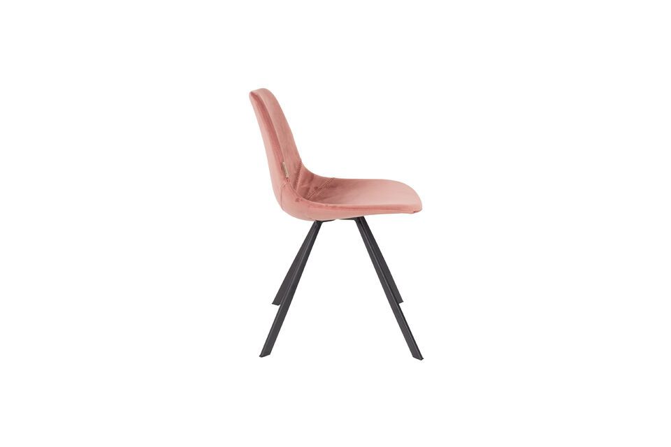 Silla de terciopelo rosa Franky - 7