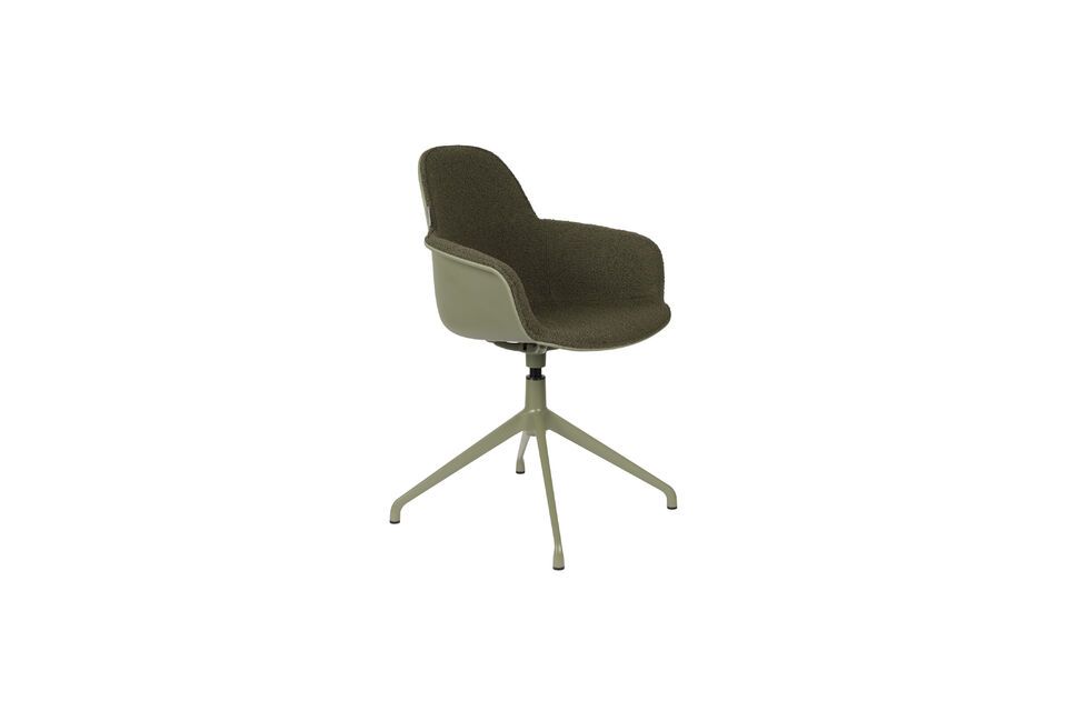 Silla giratoria de tela verde Albert Kuip Zuiver