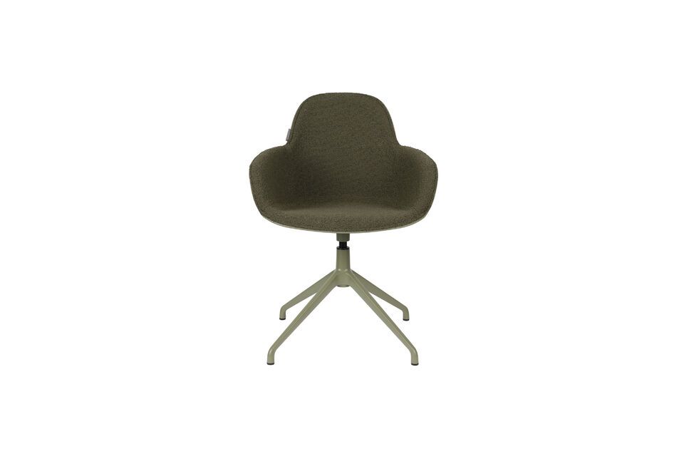 Silla giratoria de tela verde Albert Kuip - 2