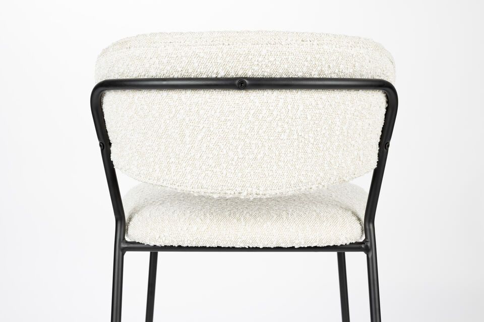 Sillón de bouclé blanco Jolien - 7