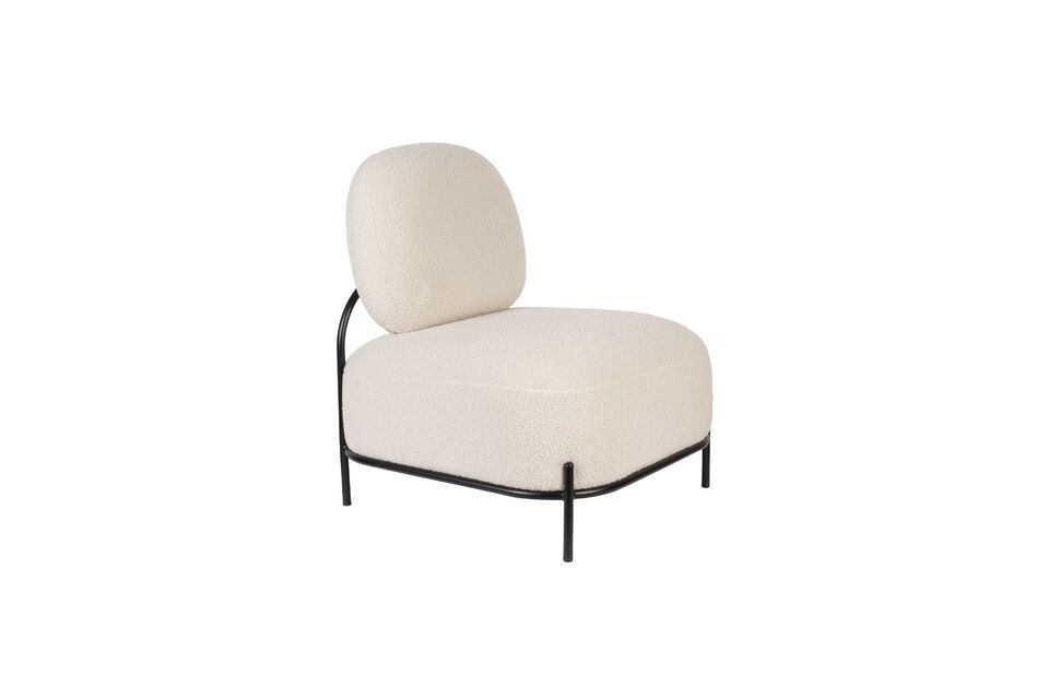 Sillón de plástico beige Polly White Label