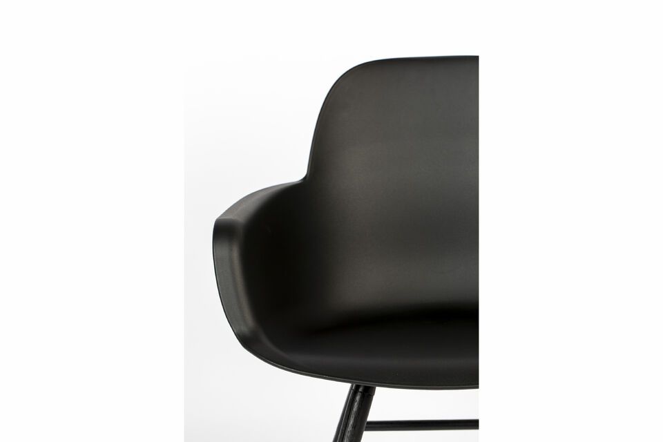 Sillón de plástico negro Albert Kuip - 7