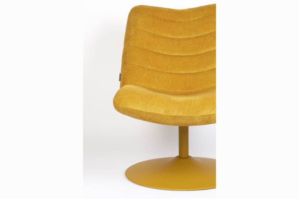 Sillón de tela amarillo Bubba - 8