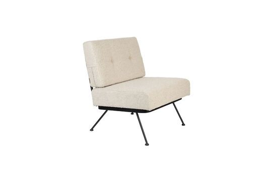 Sillón de tela beige Bowie Clipped