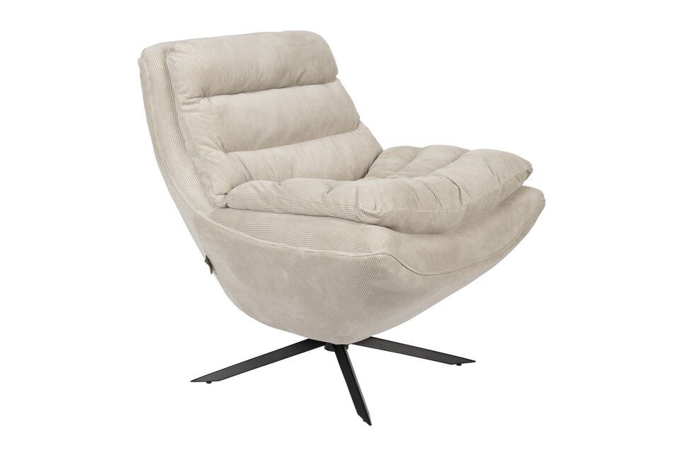 Sillón de tela beige Vince DutchBone