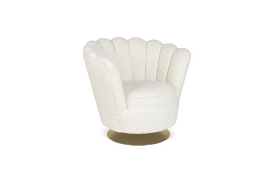 Sillón de tela blanco Shells Clipped