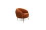 Miniatura Sillón de terciopelo naranja So Curvy Clipped