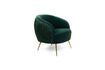 Miniatura Sillón de terciopelo verde oscuro Curvy 1