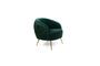 Miniatura Sillón de terciopelo verde oscuro Curvy Clipped