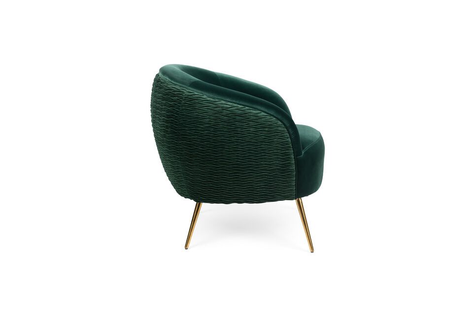 Descubra el sillón Curvy de terciopelo verde oscuro