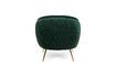 Miniatura Sillón de terciopelo verde oscuro Curvy 5