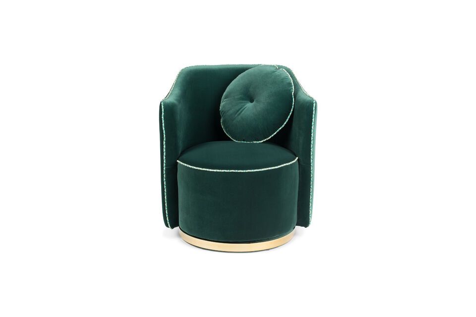 El sillón Sassy de terciopelo verde oscuro