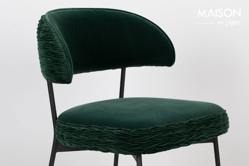 Sillón de terciopelo verde oscuro Winner - 7