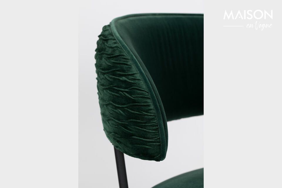 Sillón de terciopelo verde oscuro Winner - 8