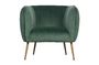 Miniatura Sillón de terciopelo verde Scout Clipped