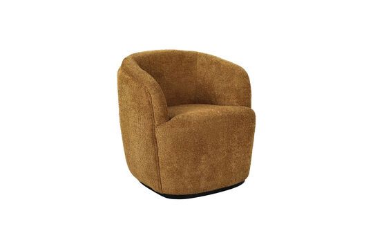 Sillón Porterville en tejido bouclé camel Clipped