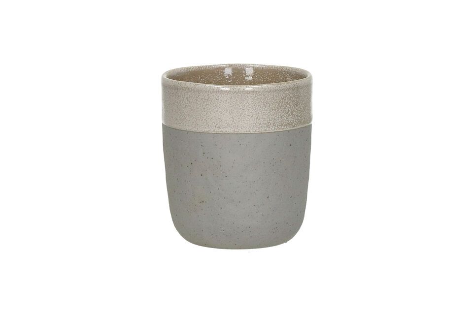 Spiro gran vaso de gres blanco Pomax