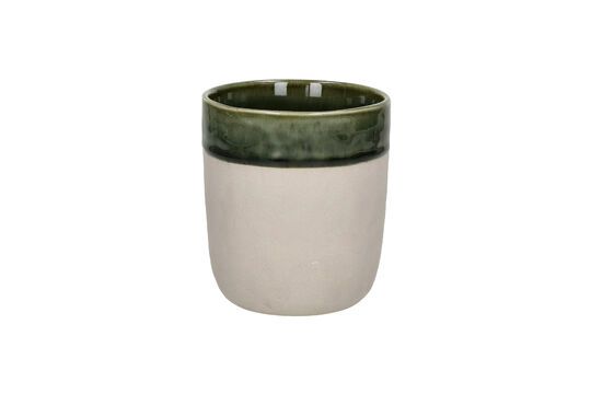 Spiro gran vaso de gres verde oscuro Clipped