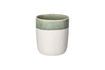 Miniatura Spiro gran vaso de porcelana blanca y verde pálido 1