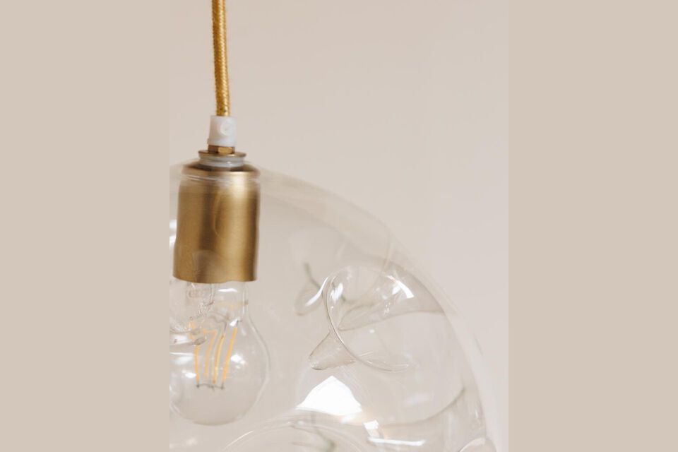 Descubra el elegante encanto de la iluminación moderna con nuestro colgante de cristal transparente