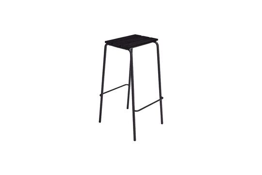 Taburete de bar Stilt de madera de fresno negro Clipped