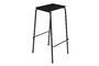 Miniatura Taburete de bar Stilt de madera de fresno negro Clipped