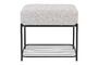 Miniatura Taburete rectangular de tela gris Milou Clipped