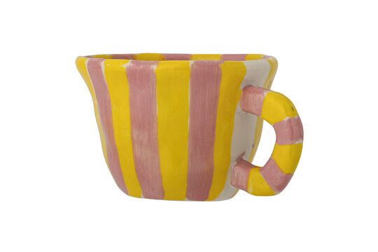 Taza de gres amarillo y rosa Nini Clipped