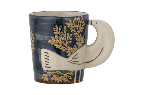 Taza de gres azul Hezha Clipped