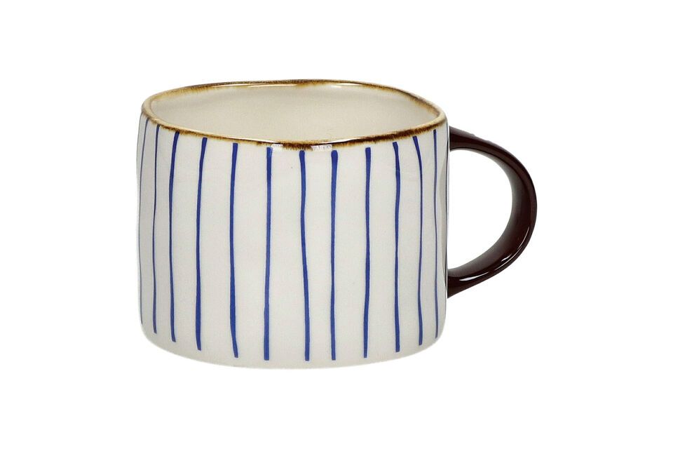 Taza de porcelana blanca Anafi Pomax