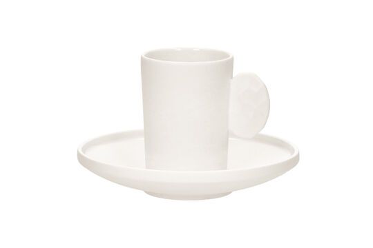 Taza de porcelana blanca Leggero Clipped