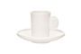 Miniatura Taza de porcelana blanca Leggero Clipped