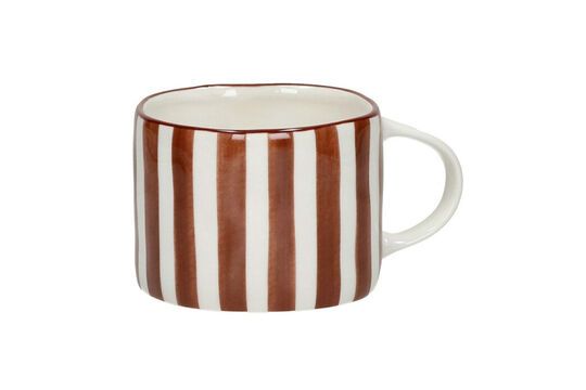 Taza de porcelana naranja oscuro Mykonos Clipped