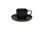 Miniatura Taza y platillo de gres negro Porcelino D16 Clipped