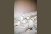 Miniatura Taza y plato grandes de porcelana blanca Porcelino White 7