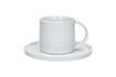 Miniatura Taza y plato pequeños de porcelana blanca Porcelino White 1