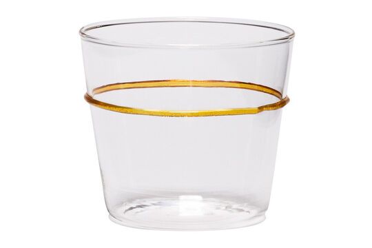 Vaso de agua de cristal amarillo Orbit Clipped