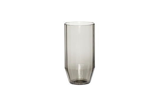 Vaso de agua de cristal gris ahumado Aster Clipped