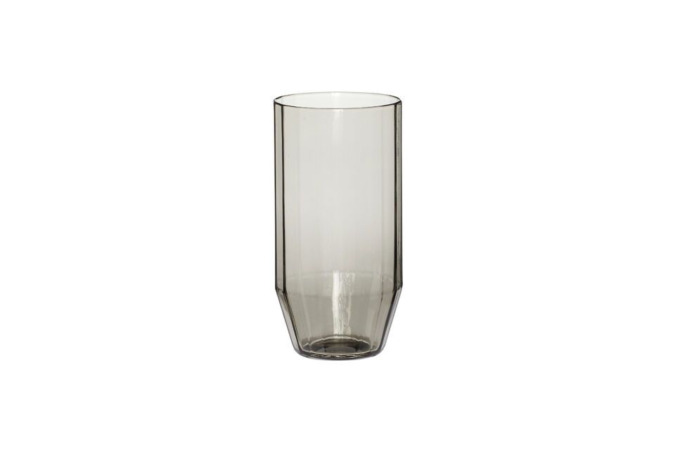 Vaso de agua de cristal gris ahumado Aster Hübsch