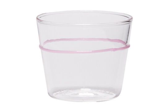 Vaso de agua de cristal rojo pálido Orbit Clipped